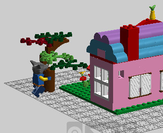 积木设计软件实现《小兔乖乖》童话创意造型(