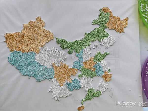 精美的手工中国地图