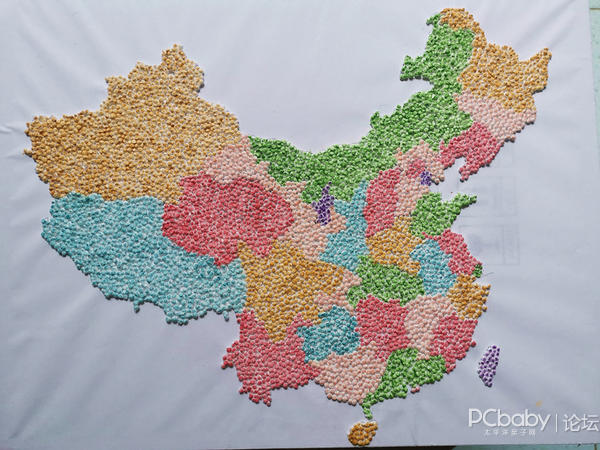 精美的手工中国地图